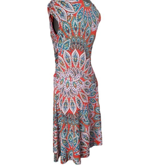 EN Focus Studio Women's Multicolor Sleeveless Pullover Knee Length Dress Size 14 - Picture 2 of 5